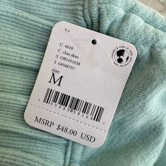 Free People FP Movement 100% cotton cinched shorts in blue clear skies Sz M NWT - Picture 6 of 9